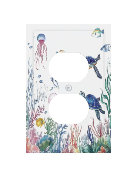 Cubierta de Interruptor Decorativa IHSOURGNITNEM 1 Gang Dúplex Azul