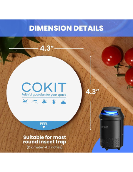 Pads de Pegamento COKIT para Trampas de Insectos 12 Unidades 10.9 cm