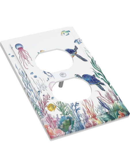 Cubierta de Interruptor Decorativa IHSOURGNITNEM 1 Gang Dúplex Azul