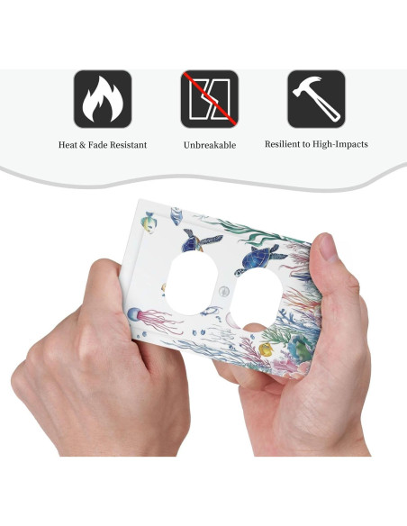 Cubierta de Interruptor Decorativa IHSOURGNITNEM 1 Gang Dúplex Azul