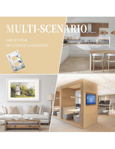 Cubierta de Interruptor Decorativa IHSOURGNITNEM 1 Gang Dúplex Azul