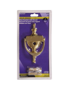 Tirador de Puerta Esenciales de Hardware 852395 Latón Brillante con Visor 17.78cm 2