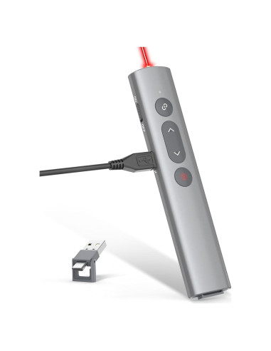 Clicker de Presentación PPTSLID 2 en 1 USB C/A Luz Roja