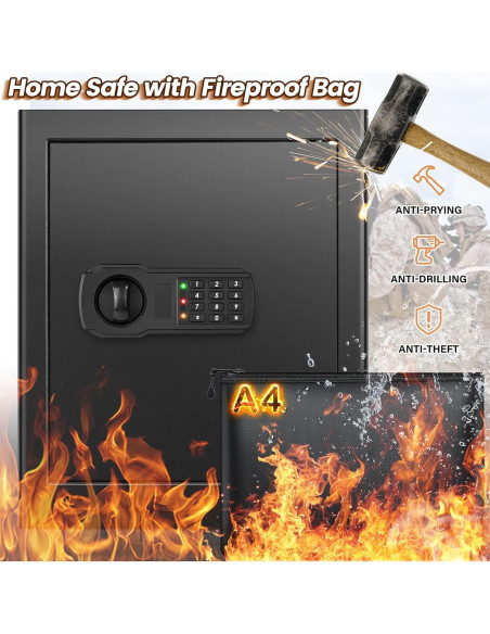 Caja Fuerte Digital Tiskgg 2.8 Pies Cúbicos a Prueba de Fuego