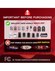 Abridor de Puerta de Garaje Remoto ASONPAO O3T-BX O3T-A 2 Pcs 2