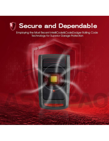 Abridor de Puerta de Garaje Remoto ASONPAO O3T-BX O3T-A 2 Pcs