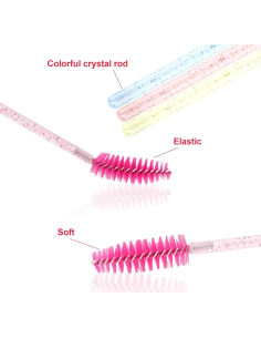 500 Cepillos Desechables para Cejas y Pestañas Exacoo 2