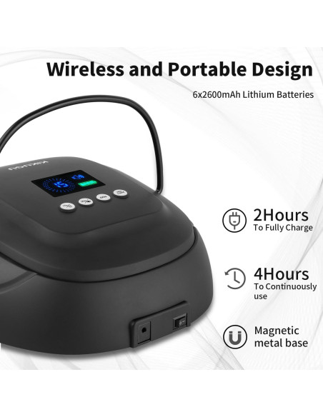 Lámpara de Uñas LED UV Inalámbrica Chunshangmei 126W