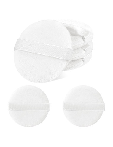 6 Esponjas de Maquillaje Redondas MOZEAT de Terciopelo 5.5cm