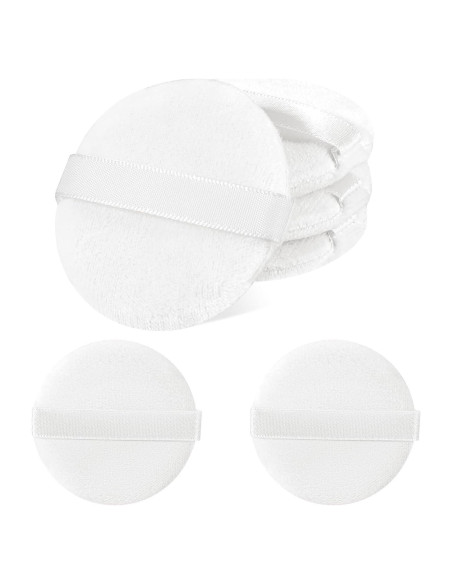 6 Esponjas de Maquillaje Redondas MOZEAT de Terciopelo 5.5cm