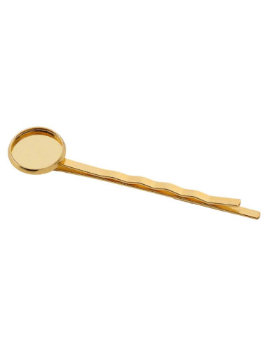 20 Clips para Cabello de Metal Dorado Teensery 12mm