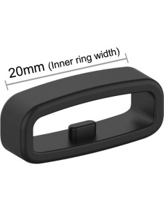 Soporte de Correa de Reloj FanTEK 10pcs 20mm Silicona Negra 2