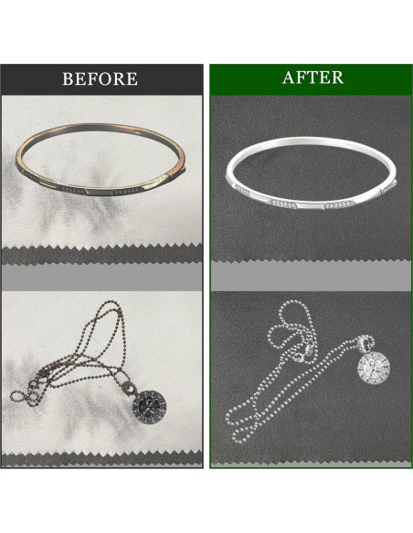 Paño de limpieza de joyas BADAO 6 piezas 15x19 cm