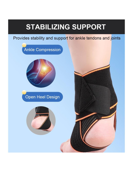 Soporte de Tobillo Ajustable SUJAYU para Esguince - Gris