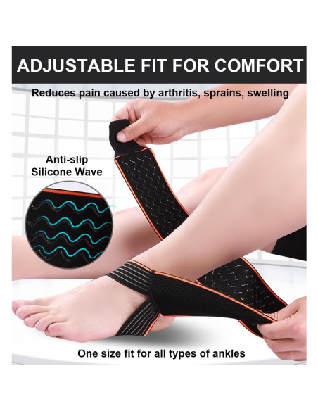 Soporte de Tobillo Ajustable SUJAYU para Esguince - Gris