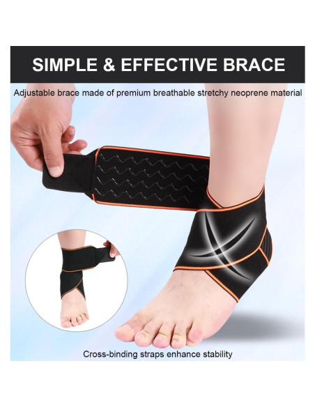 Soporte de Tobillo Ajustable SUJAYU para Esguince - Gris