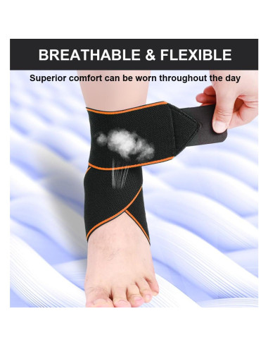 Soporte de Tobillo Ajustable SUJAYU para Esguince - Gris