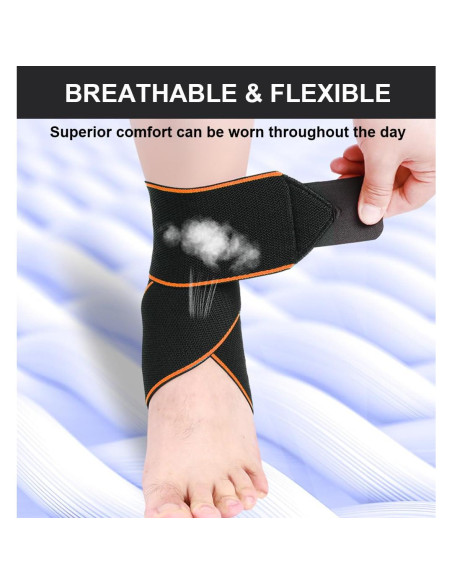 Soporte de Tobillo Ajustable SUJAYU para Esguince - Gris