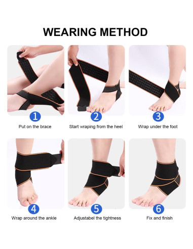 Soporte de Tobillo Ajustable SUJAYU para Esguince - Gris