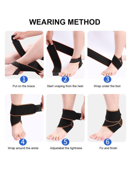 Soporte de Tobillo Ajustable SUJAYU para Esguince - Gris