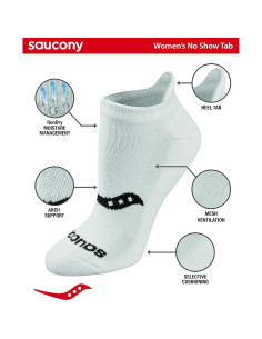 Calcetines Deportivos Saucony para Mujeres - Talón Tab, S-M-L 2