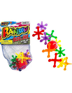 Juego de Jacks Grande JA-RU Arcoíris con Pelota y 10 Juguetes 2