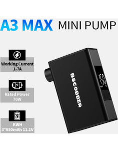 Mini Bomba Eléctrica de Bicicleta Aomiun A3MAX 150 PSI 2