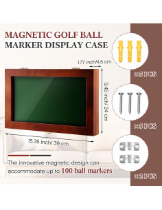 Estuche de Exhibición para Marcadores de Pelotas de Golf Silipull 40x24 cm 2