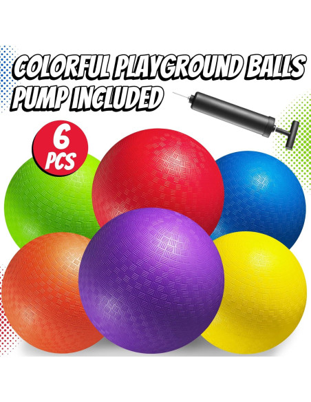 Bolas de Patio Inflables PlayBolt 21.59 cm - Paquete de 6