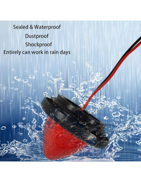 2 Pcs Luz Marcadora Lateral LED Roja 2" NBWDY Impermeable