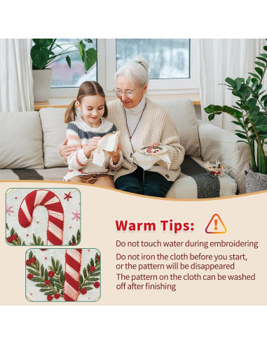 Kit de Bordado de Navidad Canlierr 6 Piezas para Principiantes