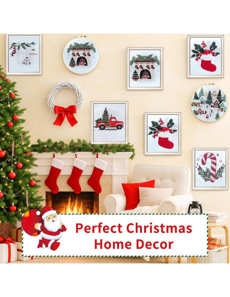 Kit de Bordado de Navidad Canlierr 6 Piezas para Principiantes