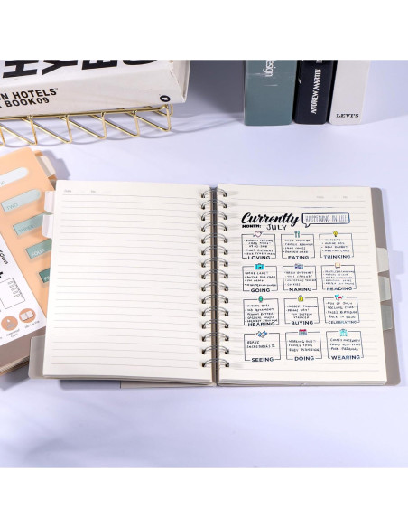 Cuaderno Espiral A5 FLYING EAGLE 5 Asignaturas Gris