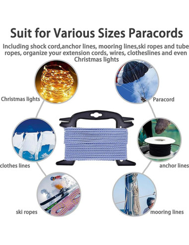 Paquete de 10 Organizadores de Cuerda Aswewamt 14.5 cm Negro