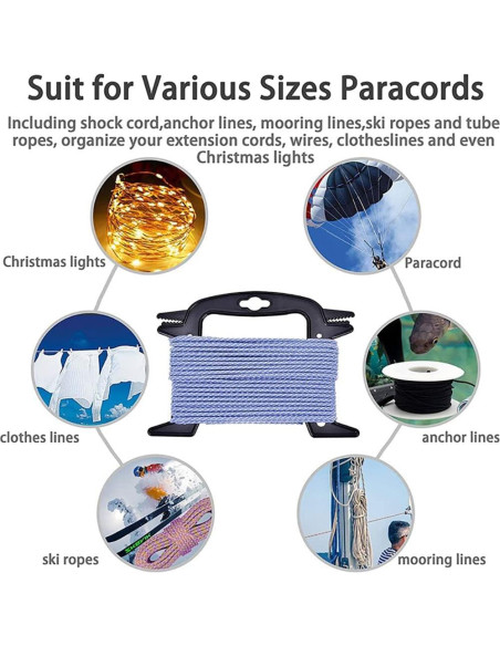 Paquete de 10 Organizadores de Cuerda Aswewamt 14.5 cm Negro