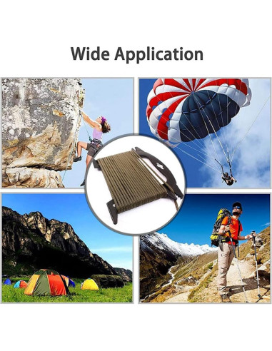 Paquete de 10 Organizadores de Cuerda Aswewamt 14.5 cm Negro