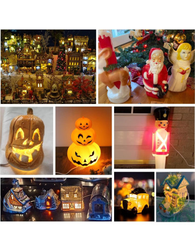 3 Bombillas LED C7 YIMILITE con Cordón Blanco y Clips