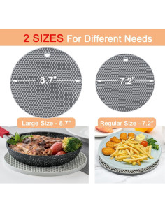 Trivetes de Silicona Tonbbow 4 Piezas 22.86 cm y 17.78 cm 2