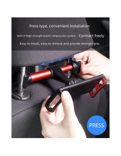 Soporte para Reposacabezas de Coche TenYua para Tablet y Móvil 4-11" Rojo 2