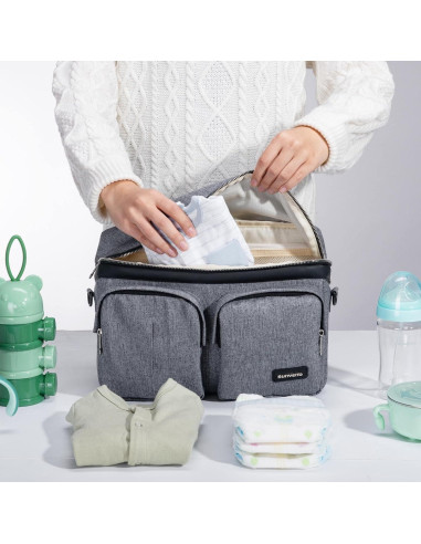 Organizador Universal para Carriola SUNVENO - 10L, Impermeable, 2 Soportes para Botellas