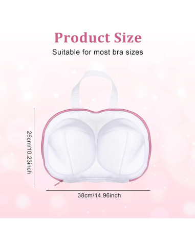 4 Bolsas de Lavado para Sujetadores GENZYRE 38x26cm Malla