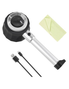 Lupa de Mano 30X Amoper con 6 Luces LED Recargable USB