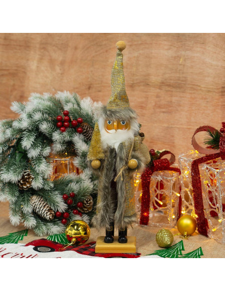 Cascanueces Tradicional de Madera Funpeny 48 cm Dorado