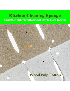 Esponjas de Celulosa Orgánica SCHCHNCH 15 Unidades Biodegradables 2
