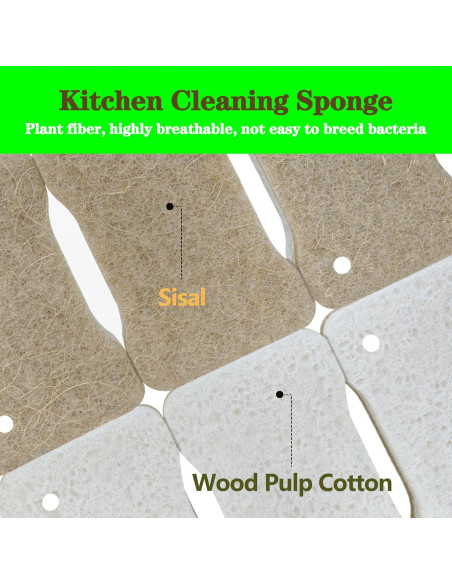 Esponjas de Celulosa Orgánica SCHCHNCH 15 Unidades Biodegradables