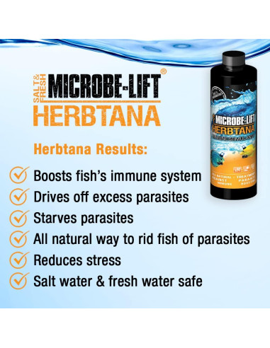 MICROBE-LIFT Herbtana 450ml - Tratamiento Parásitos Peces
