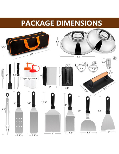 Kit de Accesorios para Plancha Joyfair 25 Piezas BBQ
