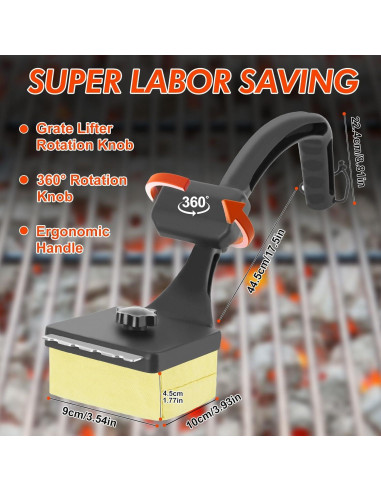 Cepillo Limpiador de Parrilla DR DAPPER B24E1 44.7cm