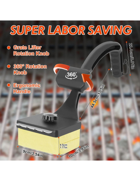 Cepillo Limpiador de Parrilla DR DAPPER B24E1 44.7cm