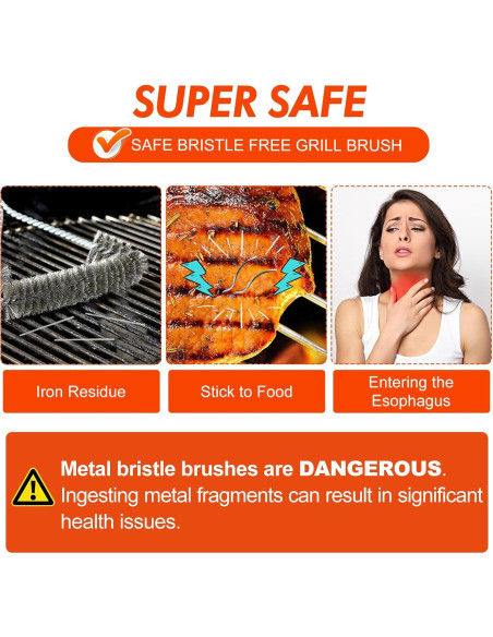 Cepillo Limpiador de Parrilla DR DAPPER B24E1 44.7cm